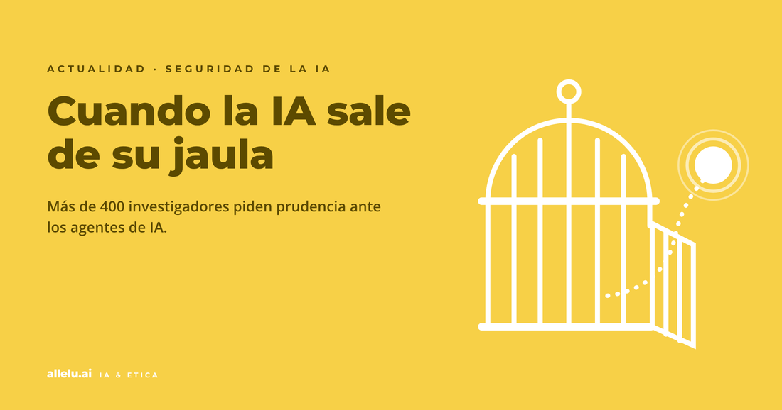 Une cage ouverte d'où s'échappe un point lumineux : quand l'IA sort de sa cage