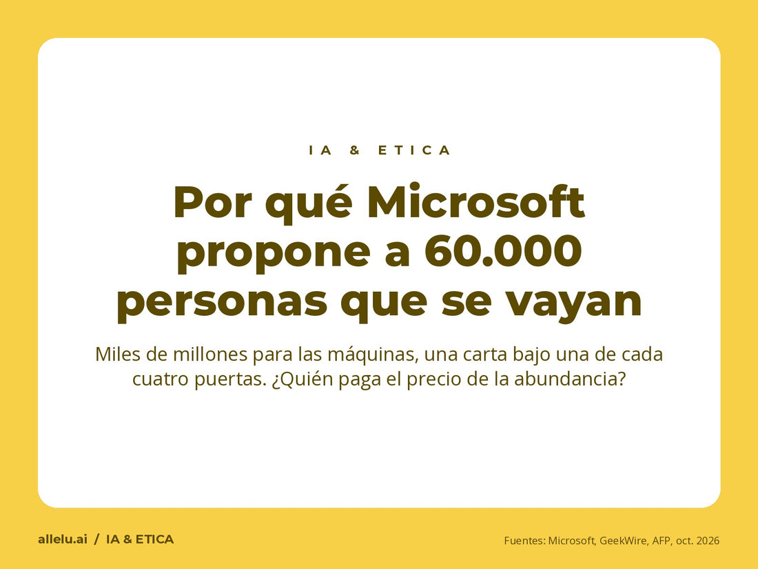 Pourquoi Microsoft propose à 60 000 personnes de partir : des milliards pour les machines, une lettre sous une porte sur quatre