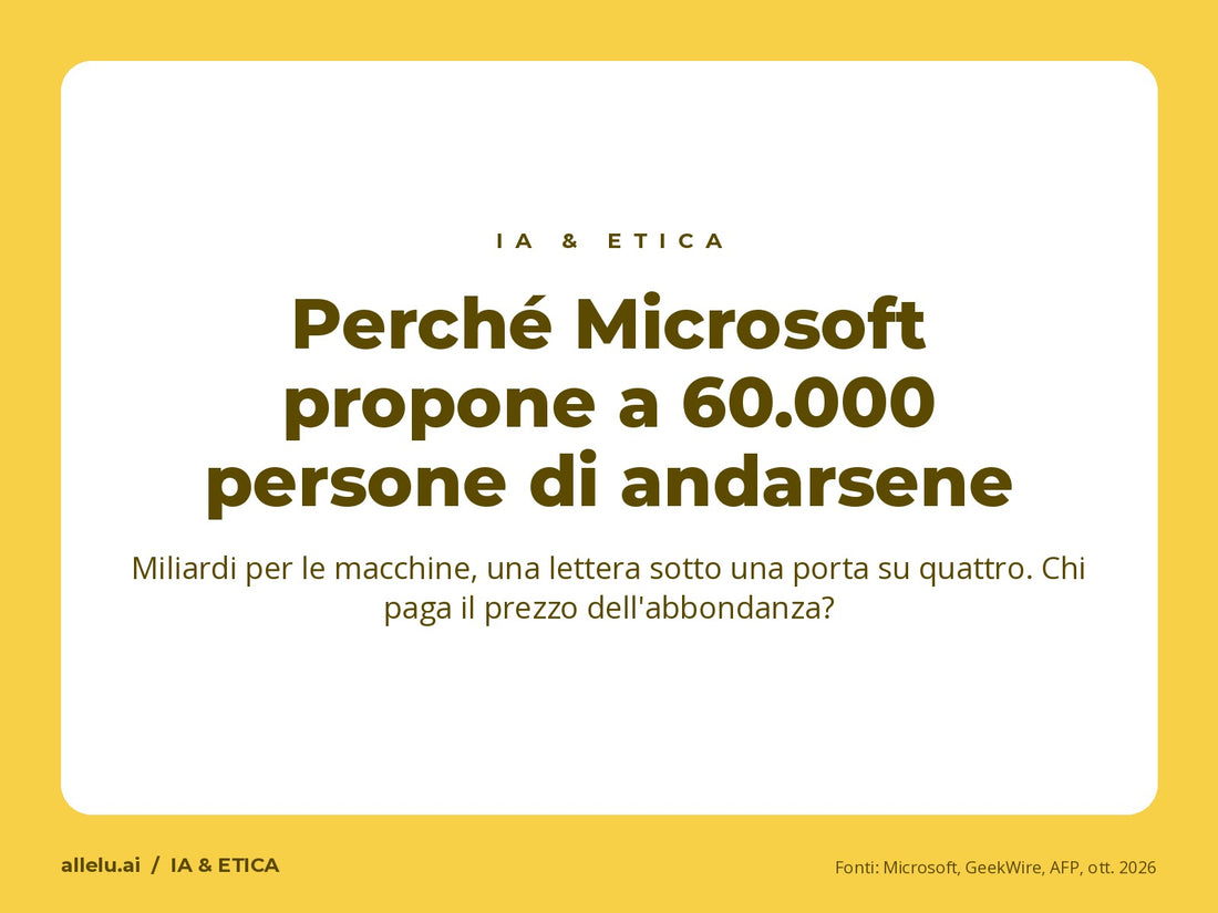 Pourquoi Microsoft propose à 60 000 personnes de partir : des milliards pour les machines, une lettre sous une porte sur quatre